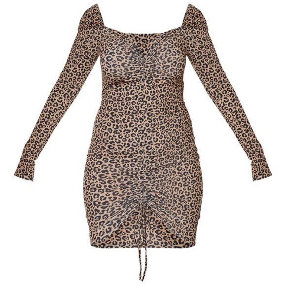 PrettyLittleThing Leopard Bodycon Dress - Picture 2 of 3